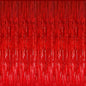 GOER 3.2 ft x 8.2 ft Metallic Tinsel Foil Fringe Curtains Party Photo Backdrop Party Streamers for Birthday,Graduation,New Year Eve Decorations Wedding Decor (1 Pack, Red)
