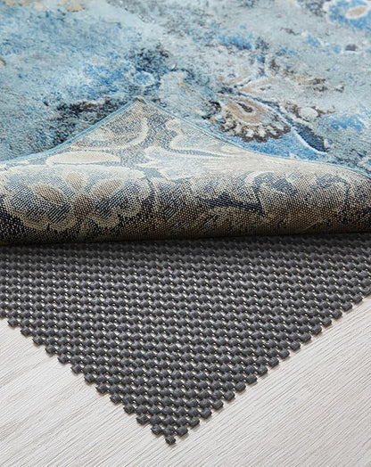 Veken 5x7 Ft Rug Pad Gripper for Hardwood Floors, Non Slip Dark Grey Rug Pads for Area Rugs, Thick Rug Grippers for Tile Floors, Under Carpet Anti Skid Mat, Keep Your Rugs Safe and in Place