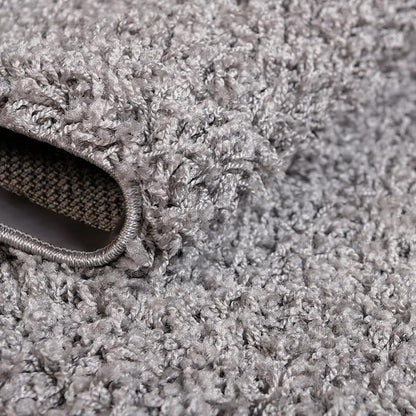 Unique Loom Solid Shag Collection Area Rug (2' x 6' 5" Runner, Cloud Gray)