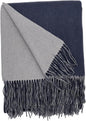 Alashan Cashmere Blend Double Faced Throw-Super Soft and Luxe Fabric- Perfect for Cozy Nights! 95% Merino Wool/5% Cashmere, 50" x 70", Great Gift Item. (Platinum & Shade)
