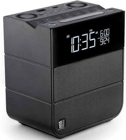 Soundfreaq Sound Rise II, SFQ-16: Bedside Alarm Clock Radio & Bluetooth Speaker, with Large Display Screen, FM Radio, Fast USB Charging, and Nature Sound
