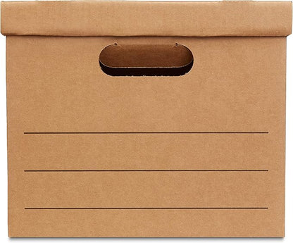 Amazon Basics Moving Boxes with Handles and Lids, 15x10x12 in, Brown, 20 Pack