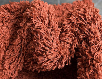 Unique Loom Solid Shag Collection Area Rug (8' x 11' Rectangle, Terracotta)