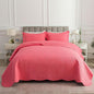 HoneiLife Queen Quilt Bedding Set - Microfiber Quilt Sets for Queen Bed, 3-Piece Lightweight Bedspreads,Reversible Coverlets Rustic Bedlinen Sets, Floral Bedding Set All Season Quilts-Sugar Coral
