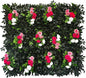 Sumery Expandable Fence Privacy Screen for Balcony Patio Outdoor,Decorative Faux Ivy Fencing Panel,Artificial Hedges (Single Sided Leaves) (2, Branches -Colorful Rose)