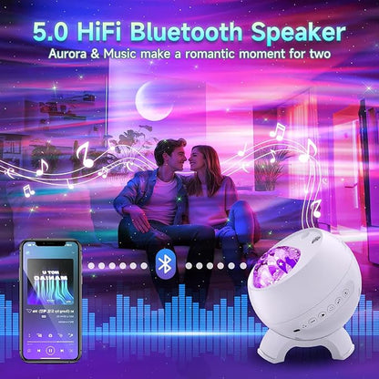 Northern Lights Projector,300+Lighting Modes Galaxy Projector for Bedroom,15 White Noise&Bluetooth Galaxy Projector for Bedroom,Remote+Timer Moon Star Projector Galaxy Light,Valentine's Day Gifts