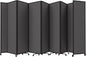 Versare Room Divider 360 Portable Wall Partition | Folding Panels | Large Freestanding Divider | Locking Wheels | Temporary Room Separator