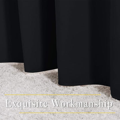 NICETOWN Black Out Curtains 110 inches Long, Grommet Thermal Insulated Blackout Curtains Privacy Window Treatments Sound Reducing for Bedroom/Living Room, W66 x L110, 2 Panels