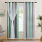 XiDi Curtains for Bedroom Decor, Rainbow Green LightgreyGrey52/90/1