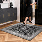 2x3 Washable Area Rug for Entryway：Soft Traditional Printed Area Rug Non-Slip Kitchen Rugs Low-Pile Medallion Indoor Door Mat Small Farmhouse Carpet for Entrance Foyer Bedside Black White 2x3
