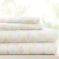 Linen Market Patterned Microfiber Queen Sheet Set 4 Piece – Oeko-TEX Certified Ultra Soft & Wrinkle-Free - 16" Deep Pocket Sheets - Easy Care Queen Size - Fall Foliage Yellow
