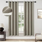 ChrisDowa 100% Blackout Sand Solid Curtains 72 Inches Long 2 Panels for Bedroom Living Room,Farmhouse Room Darkening Thermal Insulated Soundproof Grommet Top Window Treatment Drapes,52x72