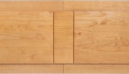 memomad Bali Slim Set: Storage Platform Bed with Drawers + Flat Panel Headboard (Queen Size, Oak Brown Wood)