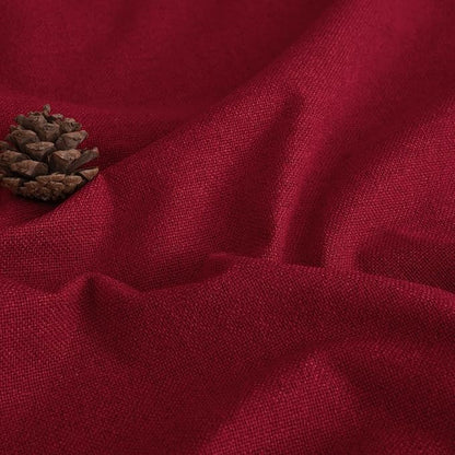 Red Linen Blackout Christmas Curtains for Living Room - Thermal Insulated Heavy Curtains 84 Inch Long, Thick Light Blocking Soundproof Curtains for Winter Bedroom Each 52x84 Inch 2 Panels
