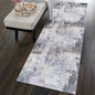 vivorug Runner Rug 2'x8' Machine Washable Non-Slip Runners for Hallways Kitchen Entryway Laundry Room Modern Abstract Carpet Hallway Runner Grey/Navy
