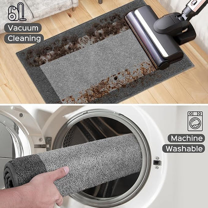 Machine Washable Kitchen Rug 24" x 84", Non Slip Kitchen Mat for Floor, Absorbent Entrance Runner Rug for Bedroom, Hallway, Bathroom, Door (Roll Packing)