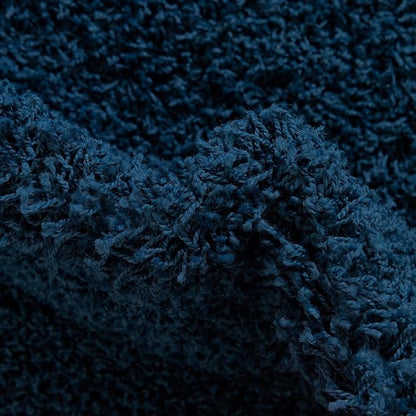 Unique Loom Solid Shag Collection Area Rug (6' 1" Octagon, Sapphire Blue/ Navy Blue)