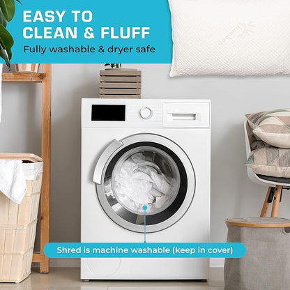 Xtreme Comforts Bed Pillows for Sleeping (2 Pack) | Adjustable Shredded Memory Foam Pillows with Removable Cooling Cover | Fluffy Pillows Support for Side, Back & Stomach Sleepers - Standard Size