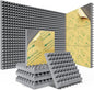 Sonicism Sound Proof Foam Panels for Walls Self-Adhesive 12 Pack Pyramid 1" X 12" X 12" Soundproof Wall Panels High Density Acoustic Panels Foam Fast Expand,Sound Absorption & Decoration,Gray