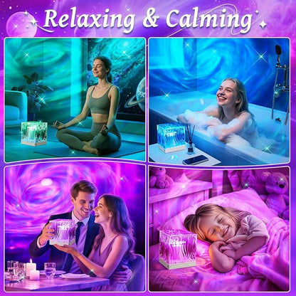 Galaxy Projector for Bedroom,18-Color Solar System Kids Night Light Projector for Bedroom,Remote Night Light for Kids Flower Lamp Tornado lamp Pink Lights,17 Year Old Girl Gift Ideas Purple Room Decor