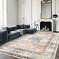 vivorug 5x7 Area Rugs - Ultra-Thin Washable Rug with Non-Slip Backing, Ideal for Living Room, Bedroom, Dining Room Indoor - Vintage, Easy Clean, Durable, Low Pile Rug Orange
