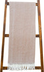 Alashan - Cotton Acrylic Adirondack Herringbone Woven Throw - Soft Lightweight Cashmere Throw, Toffee