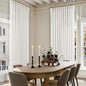 Beige White 70 Inch Wide Curtains 90 Inches Long for Living Room Light Filtering Semi Sheer Modern Farmhouse Pleated Curtain with Hooks Rings for Patio Sliding Door Dining Room Large Window 1 Panel