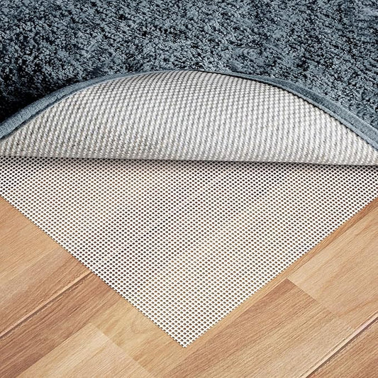 Silicone Non-Slip Rug Pad, Anti Skid Thin Area Rug Pad Gripper, Under Carpet Rug Mats for Hardwood Surface Floors, Keep Rugs in Place-4x6 Ft