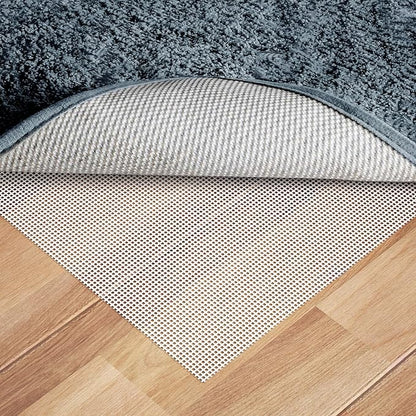 Silicone Non-Slip Rug Pad, Anti Skid Thin Area Rug Pad Gripper, Under Carpet Rug Mats for Hardwood Surface Floors, Keep Rugs in Place-6x9 Ft