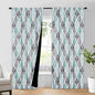 Beauoop 100% Blackout Curtains 84 Inches Long 2 Panels for Bedroom Living Room Aqua Grey Moroccan Geo Room Darkening Thermal Insulated Soundproof Rod Pocket Back Tab Window Treatments Drapes, 50x84