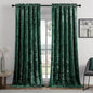 SMILETIME Forest Green Crushed Velvet Curtains 52x108inch Rod Pocket Luxurious Thermal Insulated Soundproof Drapes Soft and Durable Light-Filtering Window Treatments for Living Room Bedroom, 2 Panels
