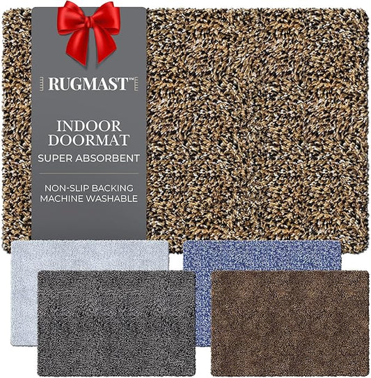 Premium Microfiber Indoor Door Mat – 20"x30" Washable Entry Mat, Non-Slip, Waterproof Backing, Super Absorbent, Low Profile Entryway Doormat for Indoor Entrance