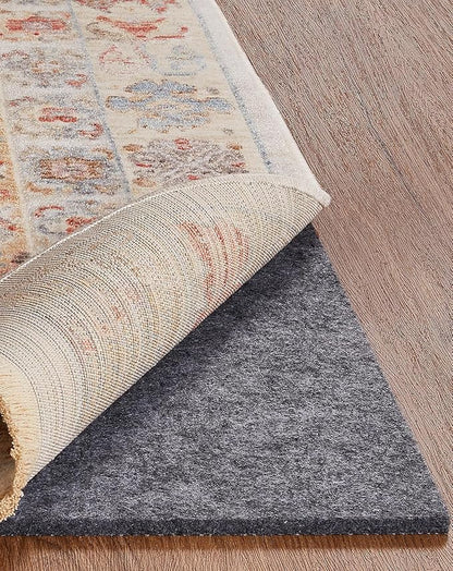 Veken Non Slip Cushioned Rug Pad Gripper 5 x 8 Ft, Felt and Silicone Backing, 1/4 inch Thick Carpet Liner for Hardwood Floors and Finishes, Under Area Rugs Anti Skid Mat, Keep Rugs Safe and in Place