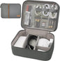 Electronics Organizer,Travel Cord Organizer Pouch, Portable Cable Organizer Bags, Waterproof Electronic Accessories Storage Case for Cables, Cords, Charger, Phone (Double Layer-Gray)