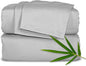 Pure Bamboo Queen Sheets, Genuine 100% Organic Viscose Derived from Bamboo Bed Sheet Set, Luxuriously Soft & Cooling, Double Stitching, 2 Year Quality Promise (Queen, Silver Pearl)
