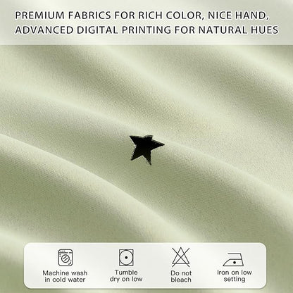 XiDi Green Curtains for Bedroom, Girls Room Blackout Curtains, Kids Room Darkening Curtains, Light Green Decor, 1 Panel Sage Green/52/84/1