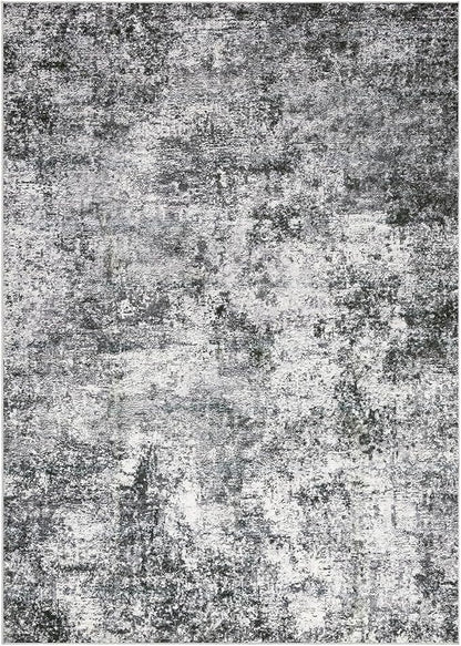 Area Rug Living Room Rugs - 5x7 Large Soft Indoor Neutral Modern Abstract Low Pile Washable Rug Carpet for Bedroom Dining Room Farmhouse Home Office - Grey