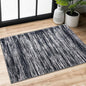2x3 Modern Abstract Rug for Entryway, Black Super Soft Small Area Rug, Washable Non-Slip Kitchen Rugs, Low-Pile Mat Carpet for Bedside, Indoor Door Mat