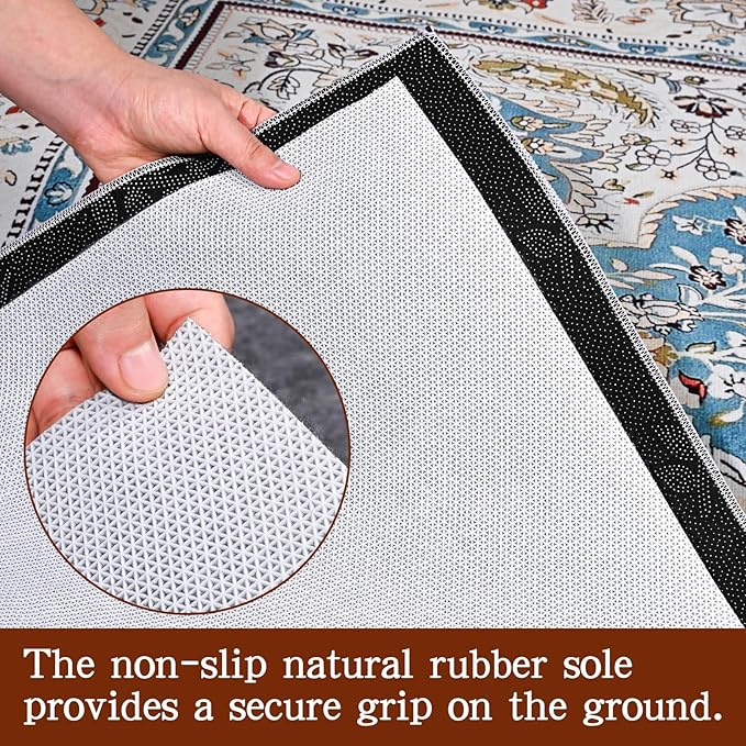 Rug Pad Waterproof Non-Slip 3x5 ft, 1/8" Thick Felt Cushion Pad for Area Rugs – Protects Hardwood, Tile & Laminate Floors – Keeps Rugs Flat & Secure