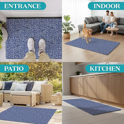 Premium Microfiber Indoor Door Mat – 36"x60" Washable Entry Mat, Non-Slip, Waterproof Backing, Super Absorbent, Low Profile Entryway Doormat for Indoor Entrance
