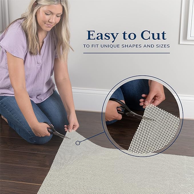 Veken 10x14 Ft Rug Pad Gripper for Hardwood Floors, Non Slip Rug Pads for Area Rugs, Thick Rug Grippers for Tile Floors, Under Carpet Anti Skid Mat, Keep Your Rugs Safe and in Place