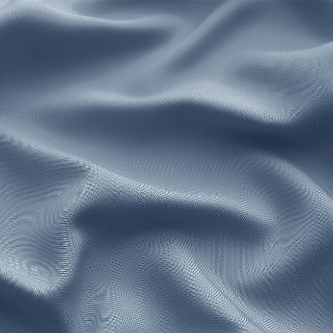 Bedsure Full Size Bed Sheets, Cooling Sheets, Rayon Derived from Bamboo, Breathable & Soft, Deep Pocket Up to 16 Inches, Hotel Luxury Silky Bedding for Hot Sleepers, Dusty Blue