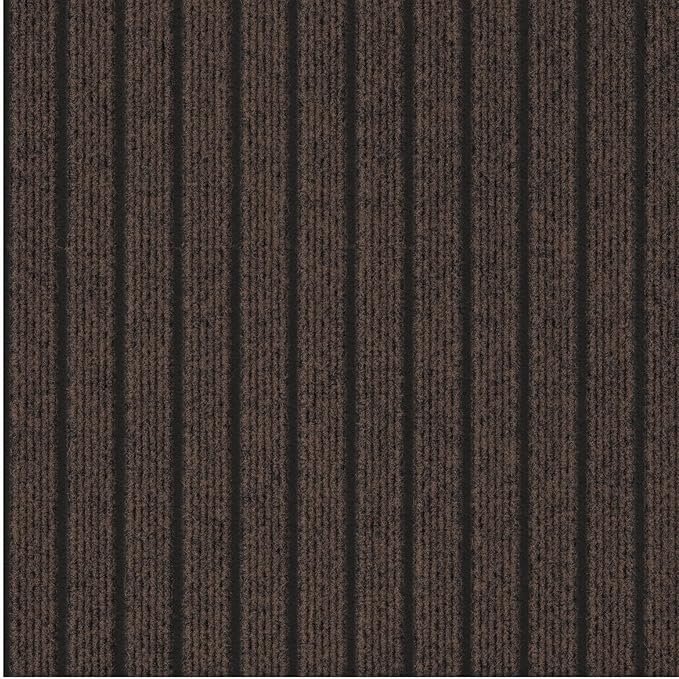 Ottomanson 2'7" x 23' Hallway Runner with Scraper Pile - Extra Durable Non-Slip Rug Mat for Indoor & Outdoor Use - Ideal for Kitchen, Entryway & Garage - High-Traffic Carpet, Brown