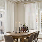 102 Inch Long Curtains Extra Wide 70 Inch Width Pinch Pleat Linen Curtains for Living Room Cream Light Filtering Privacy Pleated Hooks Rings Back Tab for Sliding Door 1 Panel