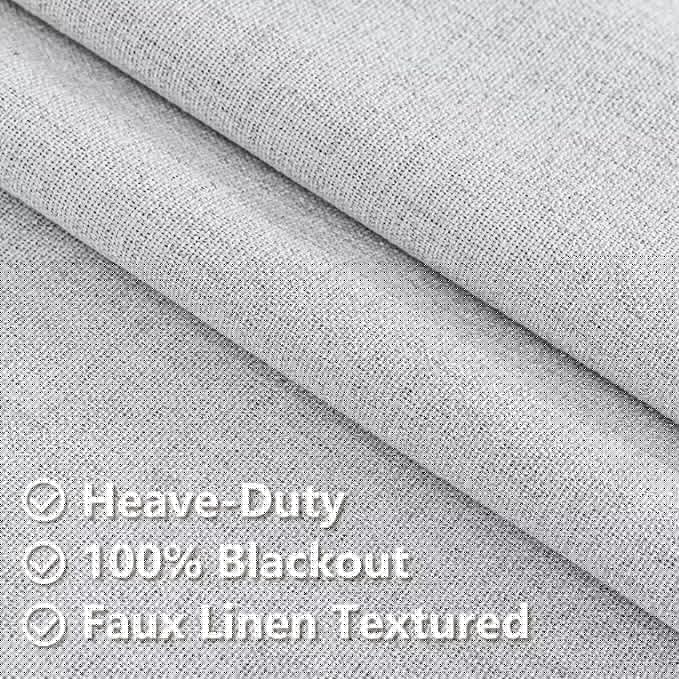 100% Blackout Curtains for Living Room, 84 Inch Curtains 2 Panel Set Light Blocking, Back Tab & Rod Pocket Thermal Insulated Drapes Bedroom Windows Home Decor(52W × 84L inch, Off-White)
