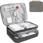 Electronics Organizer,Travel Cord Organizer Pouch, Portable Cable Organizer Bags, Waterproof Electronic Accessories Storage Case for Cables, Cords, Charger, Phone (Three Layer-Gray)
