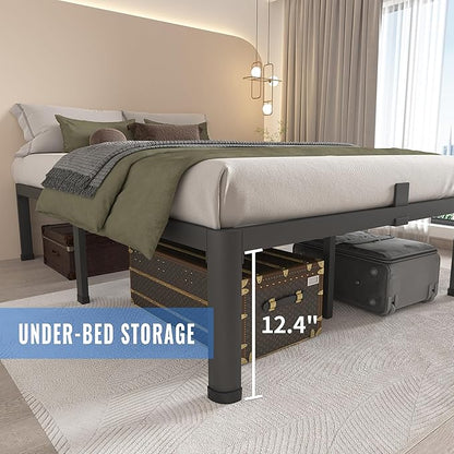 MAF 14 Inch California King Metal Platform Bed Frame with Round Corner Legs, 3000 LBS Heavy Duty Steel Slats Support, Noise Free, No Box Spring Needed, Easy Assembly