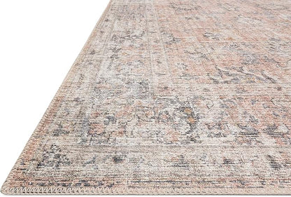 Loloi Skye Collection SKY-01 Blush/Grey 7' x 9' Oval Area Rug