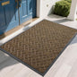 Yimobra Extra Large Door Mat 60x36, All-Season Waterproof Doormat Outdoor Entrance, Heavy Duty Non-Slip Outside Door Mat for Garage Patio Proch Entryway Indoor, Easy Clean, Brown