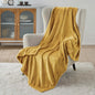 Bedsure GentleSoft Fleece Throw XL Blanket Yellow - 300GSM Soft Lightweight Plush Cozy Blankets for Bed, Sofa, Couch, Travel, Camping, 50x70 inches